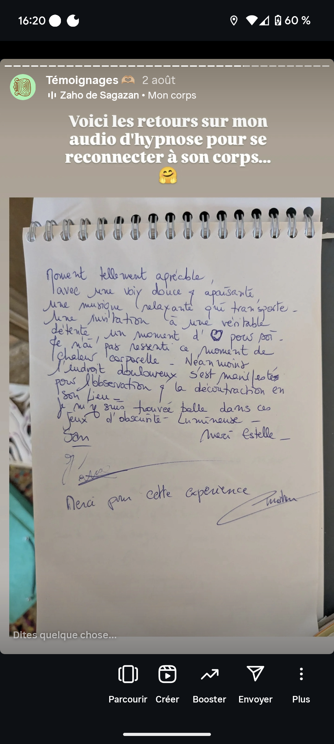 Avis positif Hypnose régressive Estelle Chambon (2)