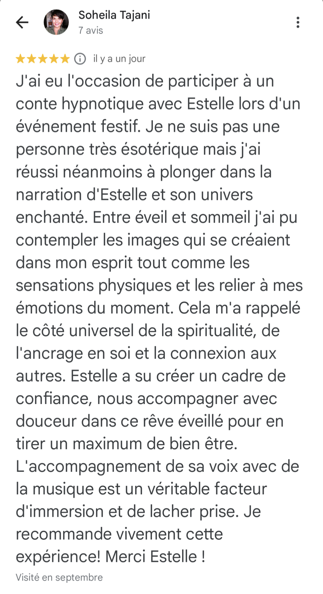 Avis positif voyage hypnotique Estelle Chambon (5)